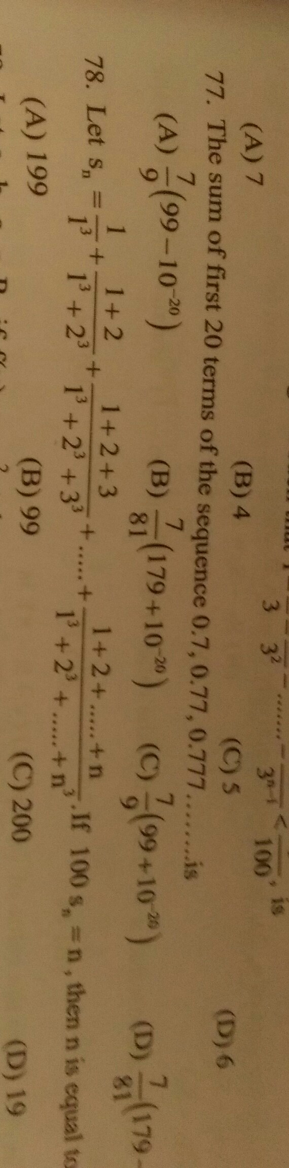 Question image for How to solve Both questions 1question (D)option i